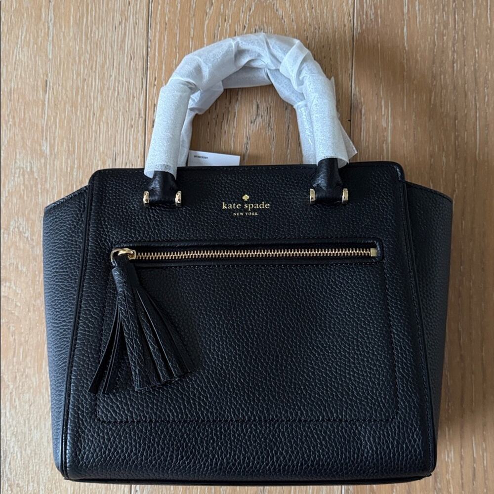 NWT Kate Spade Chester Street Small Allyn Satchel Black Leather Crossbody